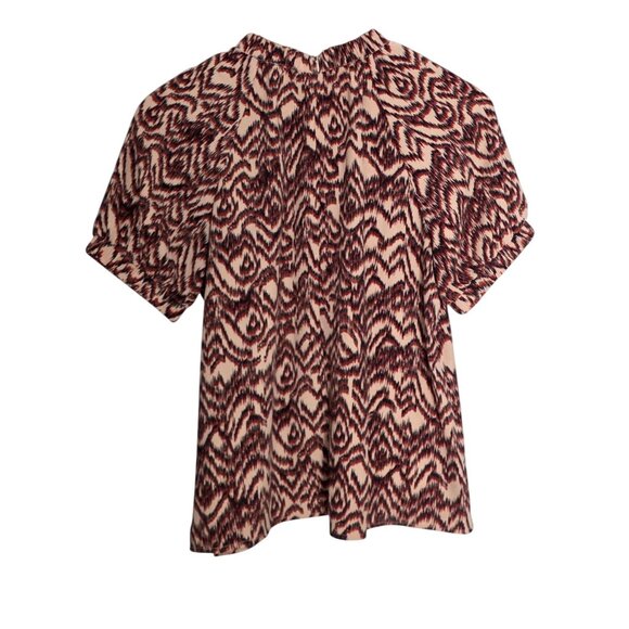 Women's - THML Brown Patterned Blouse, Size Medium - Picture 7 of 8